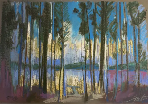 Vakaro užuolaidos (violetinis) – Gretė Ginaitytė